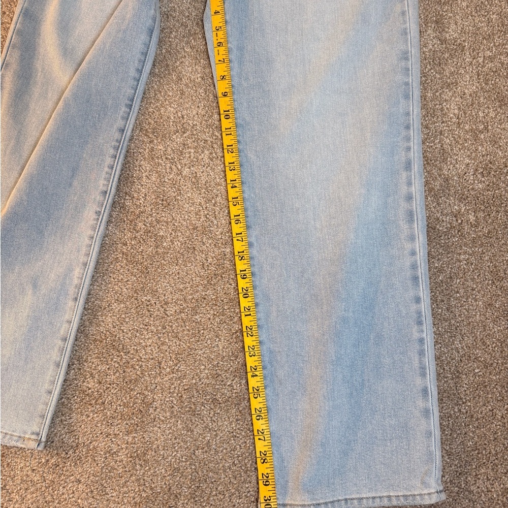 Seven7 Women's Sz 12 Sky Blue Straight Leg Jeans Distressed - Picture 10 of 16